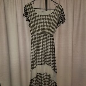 Black and white checkered dress